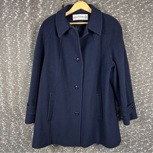 MacKintosh 100% Blue‎ Wool Button Up Jacket Coat